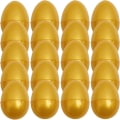 Miniatyrbilde 3 av 5: Fyllbare påskeegg 24 stk. gyldne tomme påskeegg til påskekurvfyllere Egg Hunt Stuffers Fillers Klasseromspris Festartikler Gunst