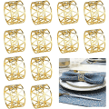 Miniatyrbilde 1 av 5: Serviettringer, sett med 12 gull serviettringer, oppgrader robuste serviettringer i metall, serviettringer i metall gold 12 pcs