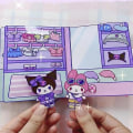 Miniatyrbillede 2 af 5: Stille bog Sanrio Doudou bog pædagogisk hjemmelavet Kuromi bog melodi stillebog Xiaoxin and schoolbag