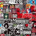 100 st Rock Graffiti Stickers Skateboard Laptop Bagage Gitarr
