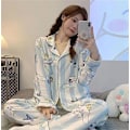 Pikkukuva 3 / 6: Kawaii-Pyjamat, söpö piirretty opiskelijoiden asuntolan kotivaatteet, tyttöystävän lahja Striped Cinnamoroll M