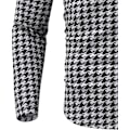 Miniatyrbild 5 av 5: Herr långärmad basdesign turtleneck rutig toppar slim fit hundtand tryckt termisk pullover tröjor stora och höga L