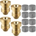 4 Pieces 1.1mm Foam Cannon Nozzle Orifice and 8 Pieces Foam Generator, High Replacement Threaded Nozzle 3
