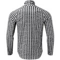 Miniatyrbild 4 av 5: Herr långärmad basdesign turtleneck rutig toppar slim fit hundtand tryckt termisk pullover tröjor stora och höga L