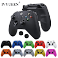 Miniatyrbillede 2 af 5: Til Microsoft Xbox One X S Slim Controller Silikone Skin Case + Analog Thumb Sticks Grip Cap Til X Box One 1 X S Gamepad Rose Red