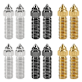 Miniatyrbillede 1 af 5: Dyser Kit 0,4 mm 3D-printer 4 stk. Hærdet stål dyse + 4 stk. Kobberlegering dyse + 4 stk. Messing dyser Kit til K1, K1 MAX Photo Color