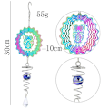 Miniatyrbillede 4 af 5: Fairy Kinetic Gradient Farve Vind Spinner Skulptur 3D Vindspil Sol Fanger Gazing Ball Spiral Hale Stabilisator As Shown
