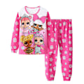 Miniatyrbillede 2 af 4: 2-pak Pige Cartoon Dukke Pyjamas Langærmet Trøje Natøj C C 100cm