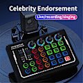 Miniatyrbillede 3 af 5: V88 Audio Mixer USB Ekstern Lydkort Headset Mikrofon Live Broadcast Lydkort til Mobiltelefon Computer Black