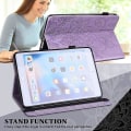 Miniatyrbilde 5 av 5: Lærveske med horisontal klaff for Samsung Galaxy Tab S2 9.7 T810/t815, med blonder og mønster, holder, kortlommer, lommebok og bilderamme Purple