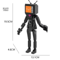 Miniatyrbilde 2 av 2: Skibidi Toalettleke Byggekloss Titans Kamera Mann Høyttaler Tv Mann Titans Kameramann Boss Mursteinsett Plastleker Figur Figur A23