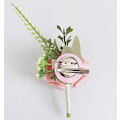 Miniatyrbillede 3 af 6: 4 stk. Bryllups Corsage Kunstig PE Rose Corsage til Brud Gom Groomsmen Piger Buket Corsage 15x8x5cm (Pink)