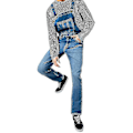 Miniatyrbilde 2 av 4: Herre Jeans Bukser Denim Arbeidsbukser Overalls Smekke og Sele Arbeidsbukser Dark Blue L