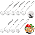 Miniatyrbilde 1 av 5: 9 stk Fondue Sil for kjøkken i rustfritt stål med håndtak, fint nett, øse, skumskje for grønnsaker, sopp, kjøtt