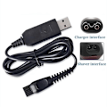 Miniatyrbillede 1 af 5: USB-opladerkabel til Pitbull Skull Shaver opladerledning Sort