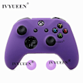 Miniatyrbillede 1 af 5: Til Microsoft Xbox One X S Slim Controller Silikone Skin Case + Analog Thumb Sticks Grip Cap Til X Box One 1 X S Gamepad purple