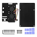 Miniatyrbilde 1 av 5: For 5 Aluminium Alloy Case Heatsink Cooler, Passive Cooling Case for 5 with Dual Cooling Fan Black