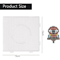 Miniatyrbillede 2 af 5: 4 stk. Perleplader, 5 mm Fuse Beads Boards Store Runde Firkantede Gennemsigtige Plastik Perleplader, Perleplader, Firkantede Perleplader