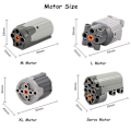 Miniatyrbillede 4 af 5: Moc Power Functions Motorpakke M/l/xl/servo Motor Mould King Forbedret Aa Aaa Batteriboks Tekniske Dele Diy Bil Lastbil Power Up 4 Servo black