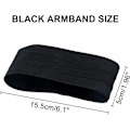 Miniatyrbillede 5 af 5: 10 stk. sorte armbind til fodbold, elastiske sorte armbind til sorg, sorte armbind til fodbold, løb, respekt, begravelse
