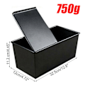 Miniatyrbild 4 av 4: 750g Non-stick Loaf Pan Rectangle Bakform Tårta Toast Form Bricka + Lock