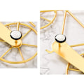 Miniatyrbillede 4 af 5: Cykel Frakke Stativ Vægmonteret Jern Krog, til Cykel Dekoration Til Entré Soveværelse Badeværelse Stue 2stk(guld)