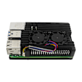 Miniatyrbilde 2 av 5: For 5 Aluminium Alloy Case Heatsink Cooler, Passive Cooling Case for 5 with Dual Cooling Fan Black
