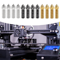 Miniatyrbillede 5 af 5: Dyser Kit 0,4 mm 3D-printer 4 stk. Hærdet stål dyse + 4 stk. Kobberlegering dyse + 4 stk. Messing dyser Kit til K1, K1 MAX Photo Color