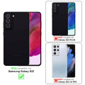 Pikkukuva 3 / 6: Samsung Galaxy S22 -kännykkäkuori -kotelo -kotelo - kiiltävä pinta, jalustatoiminto ja korttipaikka GRAPHITE BLACK Galaxy S22