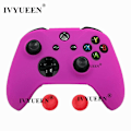 Miniatyrbillede 1 af 5: Til Microsoft Xbox One X S Slim Controller Silikone Skin Case + Analog Thumb Sticks Grip Cap Til X Box One 1 X S Gamepad Rose Red