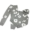 Miniatyrbillede 1 af 5: Y2K 2-delt Tracksuit Sæt Mænd Kvinder Hip Hop Grafisk Langærmet Hættetrøje og Sweatpants Hættetrøje set-grey XL