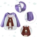 Miniatyrbilde 3 av 4: Vanntett malerkåpe for barn, 2-4 år, malingsforkle, håndverksforkle med lange ermer og lommer, stil 1 SIZE 2