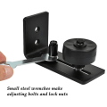 Miniatyrbillede 4 af 5: Ny, velegnet 8 i 1 gulvguide justerbar skydedør gulvguide væg/bund dørguide skydedør guide sæt
