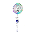 Miniatyrbillede 1 af 5: Fairy Kinetic Gradient Farve Vind Spinner Skulptur 3D Vindspil Sol Fanger Gazing Ball Spiral Hale Stabilisator As Shown