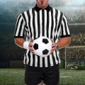 Miniatyrbillede 2 af 4: Stribet dommertrøje til mænd - Officiel dommertrøje i professionel stil med krave - T-shirt til fitness, sport, fodbold, basketball og andre sportsgrene L