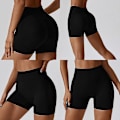 Miniatyrbillede 4 af 5: Sømløse Hip Lift Sports Shorts Høj Elastisk Åndbar Fitness Bukser Til Løb Cykling Red M