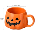Miniatyrbilde 2 av 5: 1 stk Halloween Gresskar Krus Søt Keramisk Vannkopp Halloween Kaffe Kopper Drikkekopper Juledekorative Tilbehør for Kvinner Menn