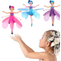 Miniatyrbild 2 av 3: Flygande älva flygande prinsessdocka magisk flygande pixie leksak infraröd induktionskontroll leksak, halloween jul flickor och pojkar leksaker presenter Blue