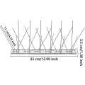 Miniatyrbilde 3 av 5: Fuglespikes i rustfritt stål - 4 stk, 33 cm lengde - Fuglerepellent for balkongtak og vinduer