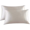 2-pack Pillowcases - Satin Pillowcases, 50 x 91 cm, Beige