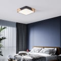 Miniatyrbillede 5 af 5: LED-loftslamper, moderne træloftslamper, firkantede loftslamper til soveværelse, køkken, stue, spisestue, gang, kontor