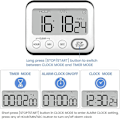Miniatyrbild 4 av 5: Svart Kökstimer, Multifunktionell Väckarklocka, Kökstimer Med Klocka, Digital Timer, Stoppur Med Stor LCD-Display