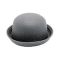 Flat-top Fedora Hatt Unisex Ensfarget Imitert Ull Retro Rund Lett Jazzhatt 56-58cm Hodeomkrets grey