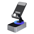 Miniatyrbillede 1 af 5: 3-i-1 mobiltelefonholder, lyd powerbank, Bluetooth-opkalds højttaler, multifunktionel foldbar roterende skrivebord, Gray