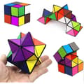 Magisk Stjerne Cube, SHONCO 2 i 1 Combo Infinity Cube Legetøj Transformerende Geometrisk Puslespil 3D Samling Fidget Stress Angstlindring Magiske Puslespil Kuber til Ki