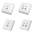 Pikkukuva 2 / 5: Usb-pistorasia Typec Usb Seinälaturi Pistorasia Latausvirtapistorasia Usb-porteilla D