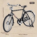 Miniatyrbillede 2 af 7: Cykel DIY Model Skala, 51 Dele 1:10 Simuleret Retro Alloy Mini Model, Jernkunst Mini Cykel med Luftpumpe og Kufferten Bordpynt