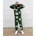 Miniatyrbilde 3 av 5: Y2K 2-delt treningssett for menn og kvinner Hip Hop Grafisk langærmet hettegenser og bukser Hettesett set-green XL