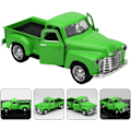 Pikkukuva 4 / 5: 1kpl lava-auto, vihreä - 1/32 mittakaavan painevalettu mallileluauto vintage-automalli retro vintage-automalli lelu seosautomalli kodin sisustus