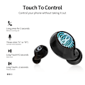 Pikkukuva 4 / 5: Bluetooth-tytöille langattomat nappikuulokkeet lapsille korvan sisäiset kuulokkeet vedenpitävät Hifi-äänen kuulokkeet mikrofonilla kosketusohjauskuulokkeet iOS- ja Android-laitteille